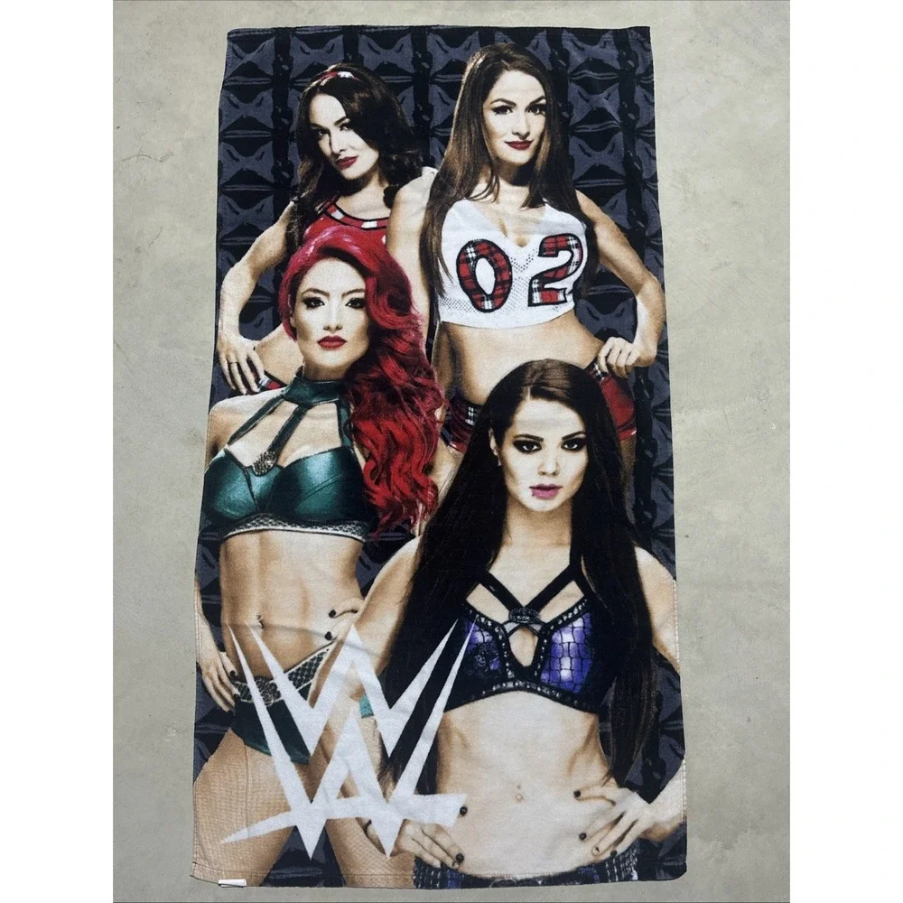 2016 WWE WRESTLING DIVAS BEACH BATH TOWEL SOFT COTTON Hot Girls Y2K